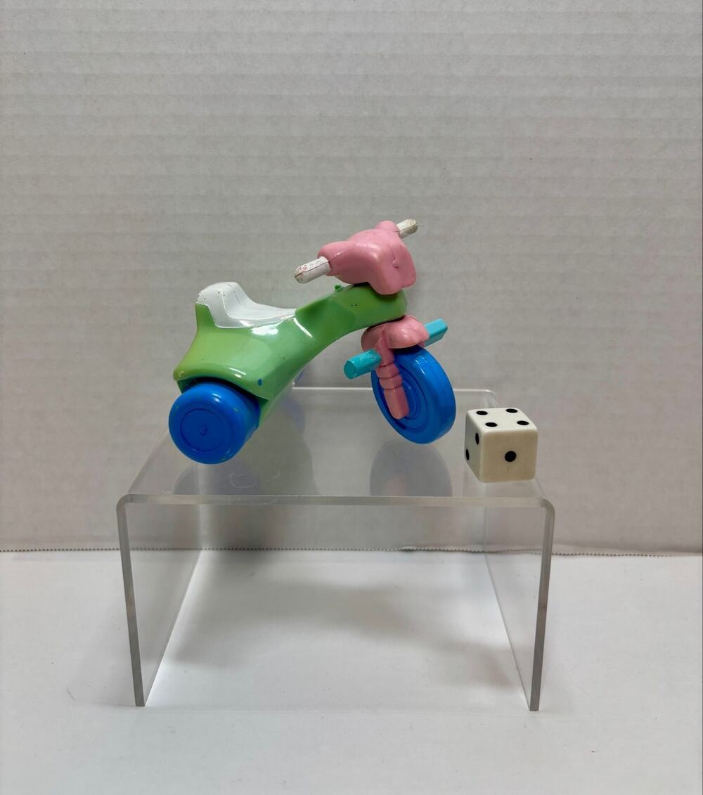 Vintage Loving Family Fisher Price Dollhouse Tricycle Blue & Pink